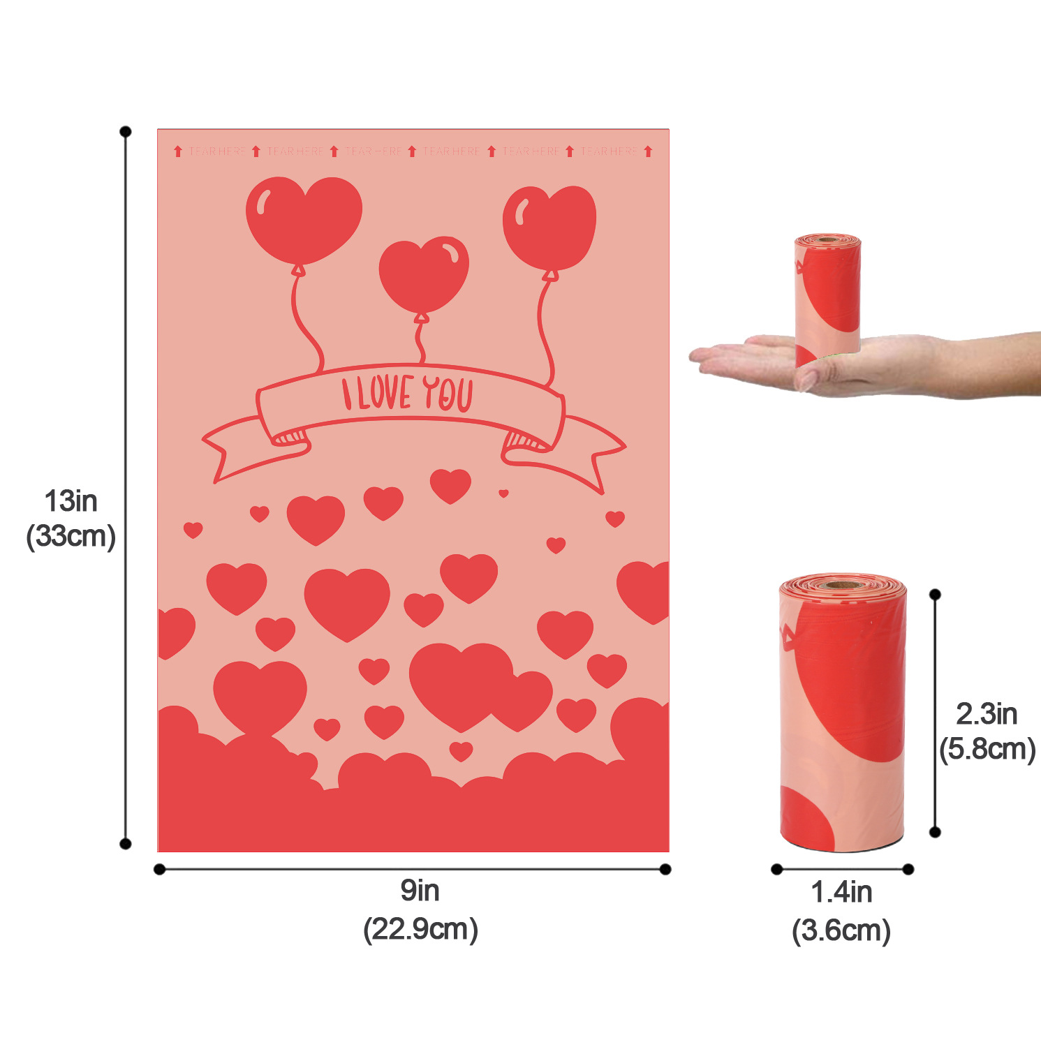 Bolsa de basura para mascotas de comercio exterior degradable solo rollo de heces bolsa de mierda bolsa de Amazon perro taburete bolsa de aseo para mascotas