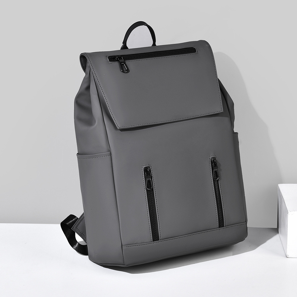 Large Capacity Men's Backpack Waterproof Casual Travel Commuting Business Trip Laptop Leather Film Student School Bag_voghion.com