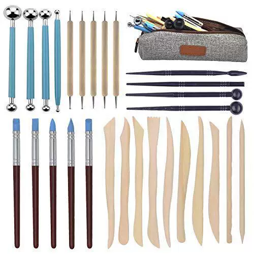 Ceramics, set, clay, silicone fondant, Amazon, 28 pieces