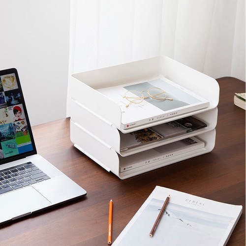 Book desktop storage box a4 file rack file storage rack multi-layer information frame office desk storage