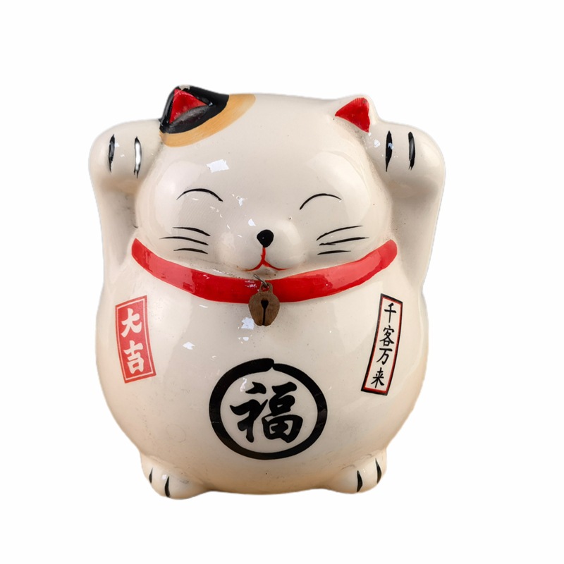 Gato gordo gato de cerámica hucha regalo para niños lindo gato de la suerte hucha niña hucha hucha