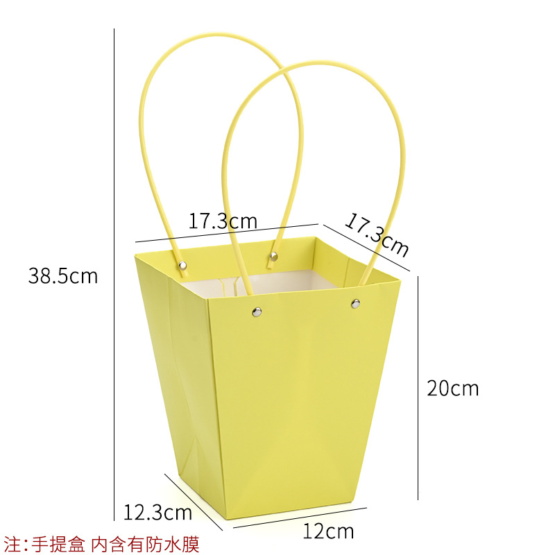 Bolso especial transfronterizo para flores, descuento al por mayor, bolsa trapezoidal de papel kraft impermeable, bolsa de embalaje de regalo, bolsa de ramo