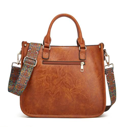 Ladies Handbag for Commuting, Soft Leather Large Capacity Crossbody Bag with Shoulder Support