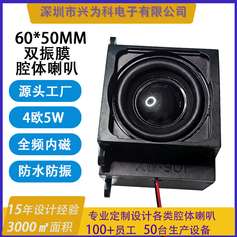 腔体喇叭定制方形塑壳超声波防水扬声器蓝牙音响5w震膜高保真