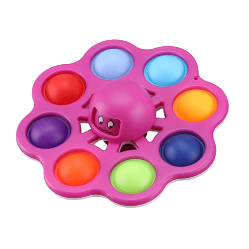 Cross-border Amazon rotating face-changing Octopus Bubble Rodent Killer Pioneer Silicone Finger Spinner Flip Fingertip Spinner