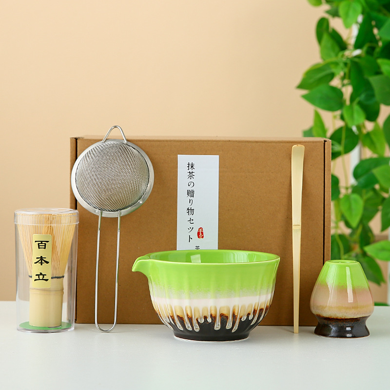Transfronterizo exclusivo para el set de té Matcha japonés caja de regalo de té Matcha cepillo de té de 100 libros de té Matcha de la dinastía Song