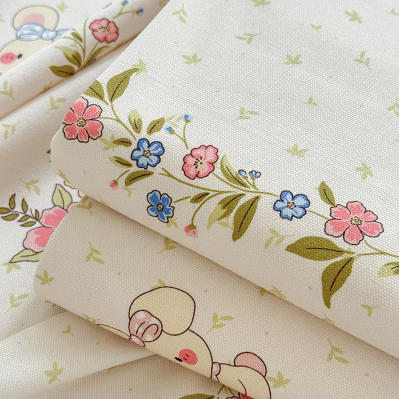 Verano pequeña y clara sábana de tela gruesa vieja de algodón de una sola pieza 100 funda de almohada de edredón impresa de algodón