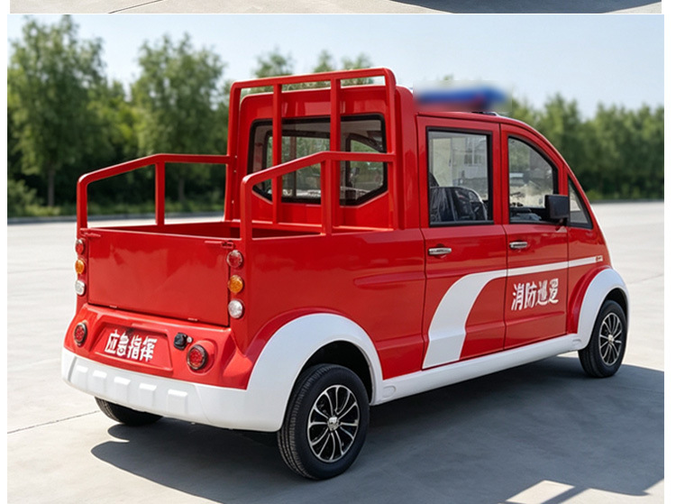 Manufacturer's Best-Selling 2-5 Seat Electric Fire Truck, Emergency Fire Truck for Tourist Areas, Fire Rescue Vehicle for Property and Factory Use