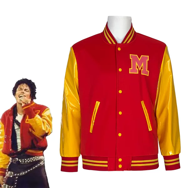 S-Halloween Costume Jackson Cosplay Red Baseball Uniform Role Play
