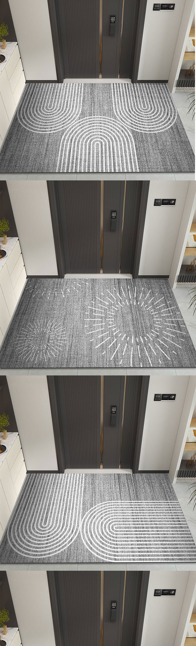 Entrance Silk Loop Floor Mat for Home Use, Water-Absorbent, Non-Slip Pvc Doormat, Dirt-Resistant, Washable, Can Be Cut to Size, Removes Dirt