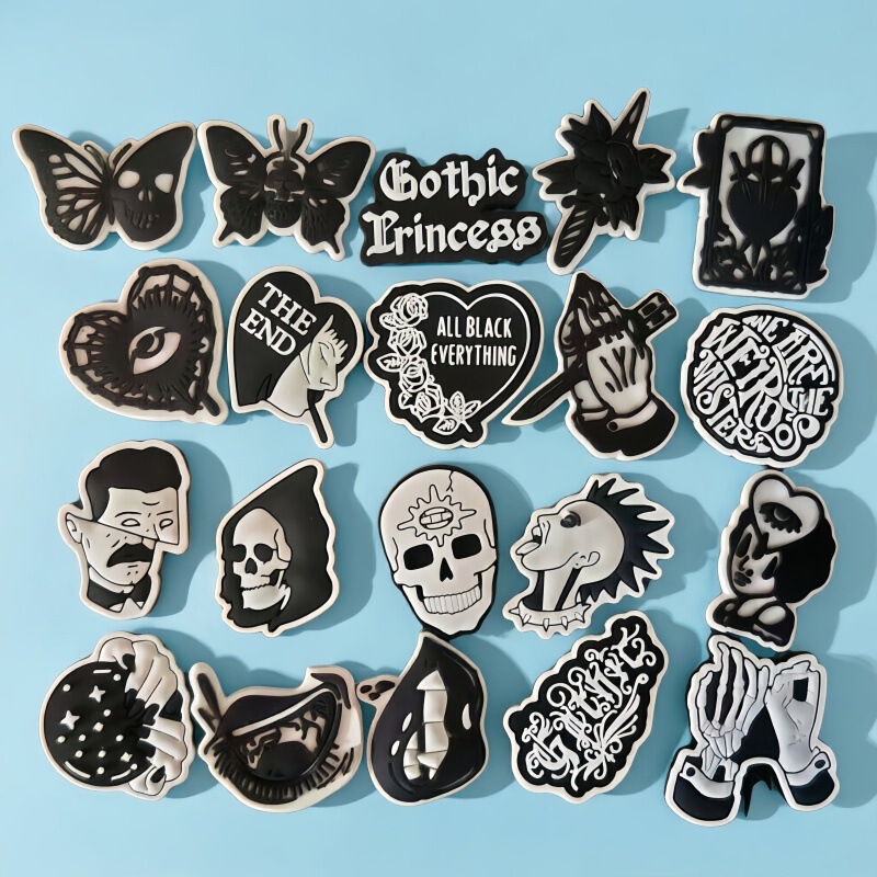 Halloween Skull Cross-Border Shoe Charms Shoe Buckle Decoration Accessories Pvc Soft Rubber Ornament Buckle Wholesale Halloween Skull Cross-Border Shoe Charms Shoe Buckle Decoration Accessories Pvc Soft Rubber Ornament Buckle Wholesale