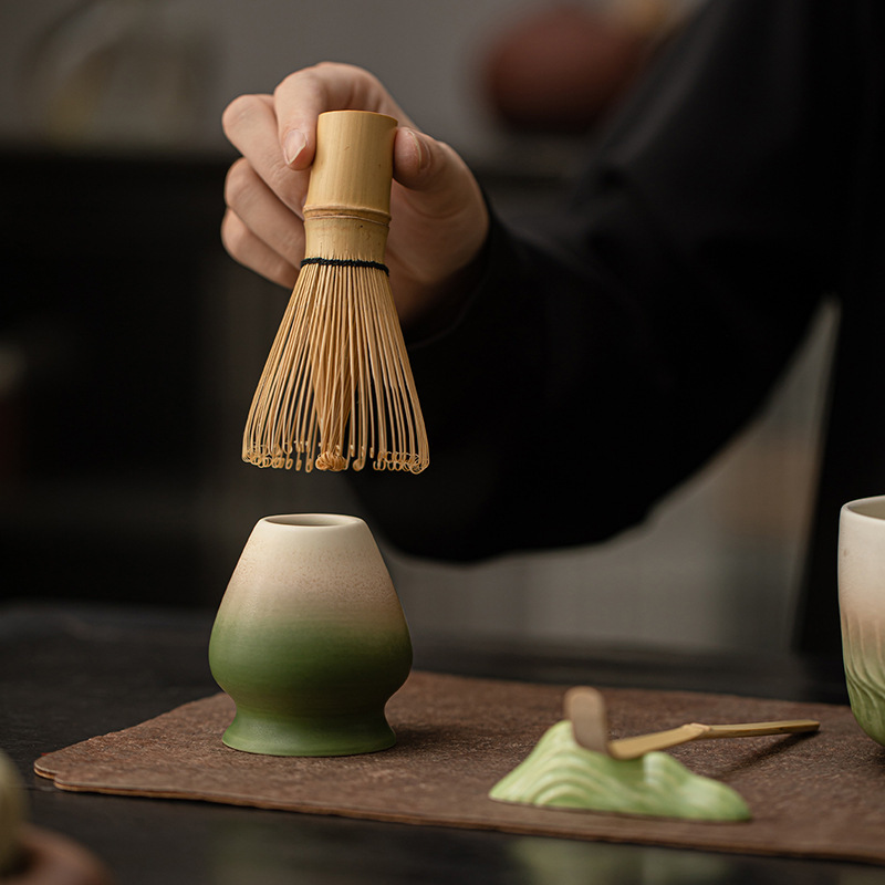 古陶炫风抹茶四件套陶瓷打茶工具宋代茶百戏茶碗茶筅百本立点茶道|undefined