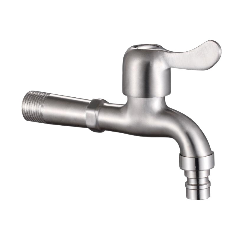 Zhikang 304 stainless steel washing machine faucet lengthened thickened mop Pool One in two out 4 points quick Open household