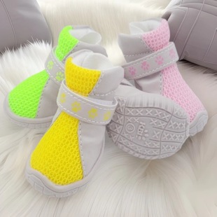 Pet Shoes Spring and Autumn Breathable Mesh Shoes Dog Shoes Cute VIP Teddy Shoes 3 Color sneaker