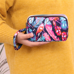Wholesale customized new women's three-layer clutch mobile phone bag women's small bag casual coin purse women's hand cloth bag