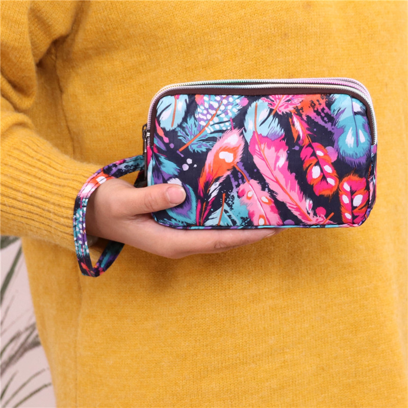 Clutch Bag for Women 2025 New Korean Style Coin Purse Large Capacity Three-Layer Zipper Long Phone Bag Clutch Wallet Pouch