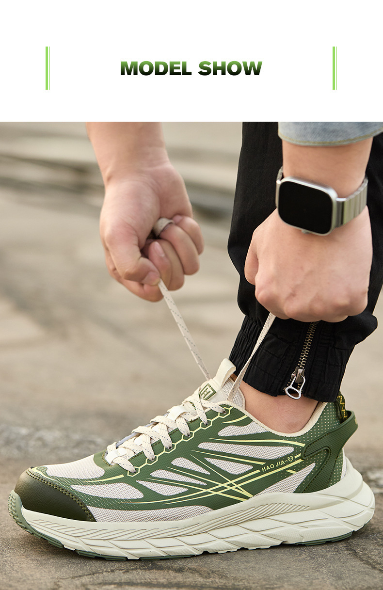 Men Special Work Shoes Haojia New Lightweight Breathable Wear-Resistant Steel Toe Safety For Men Anti-Smash Anti-Puncture Protective Work Shoes_vogvips.com