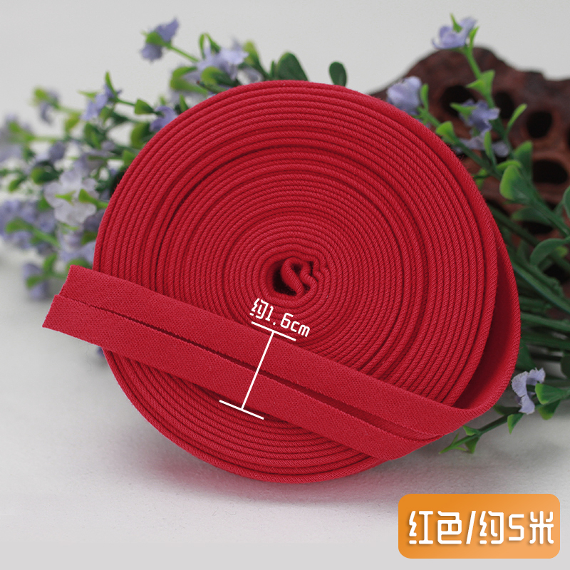 Banda de bordes de tela de borde rodante ropa de bebé tela de sudor algodón accesorios de punto elástico no quemado decoración de bebé cerradura Vance