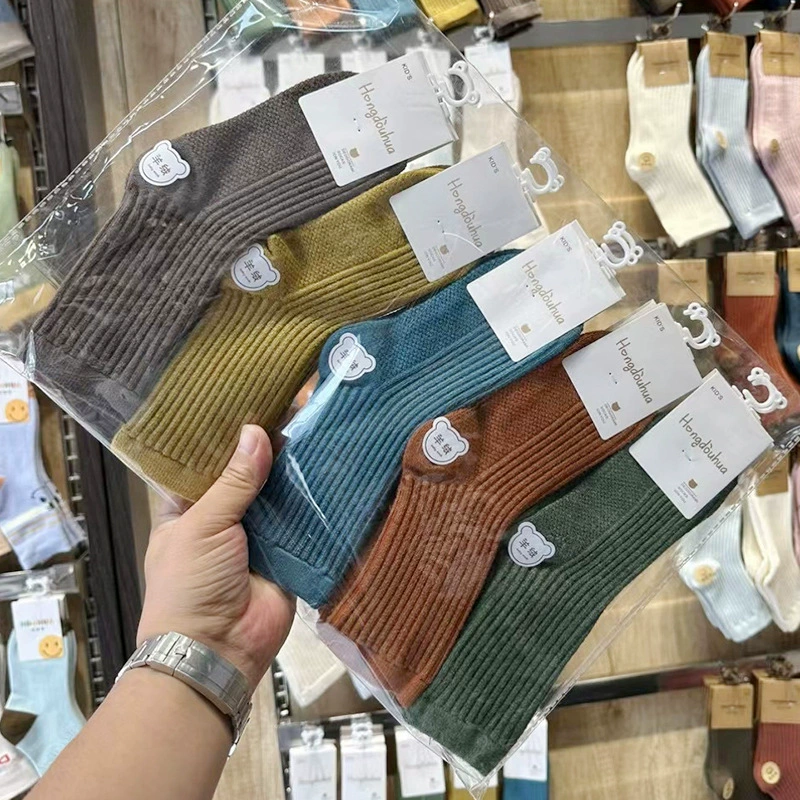 Новые зимние утолщенные Детские кашемировые носки, теплые носки на флисовой подкладке для мальчиков и девочек, однотонные детские носки средней длины