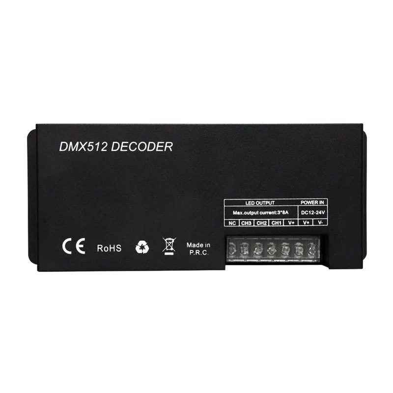 Ультра-питание 3-канальный DMX512 декодер RGB декодер LED сценического света DMX умный контроллер