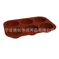 Oven baking tools pudding chocolate mold mousse handmade spherical 6-piece small semicircular silicone cake mold