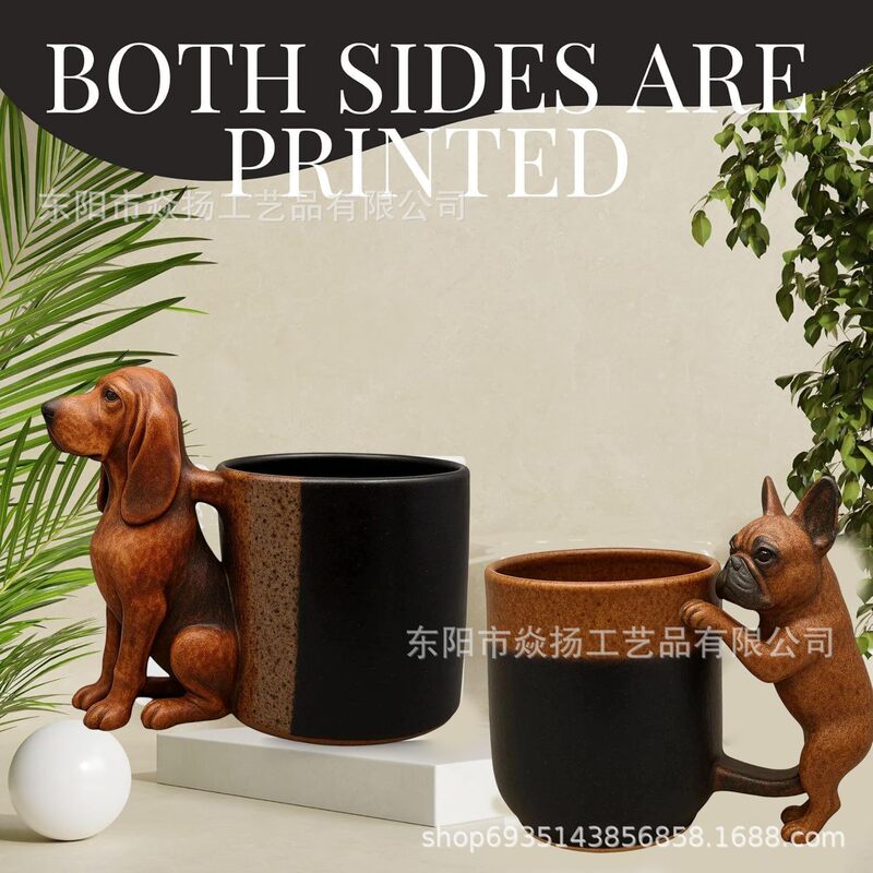 New Handmade Dachshund Mug Handmade Dachshund Home Decoration Resin Mug