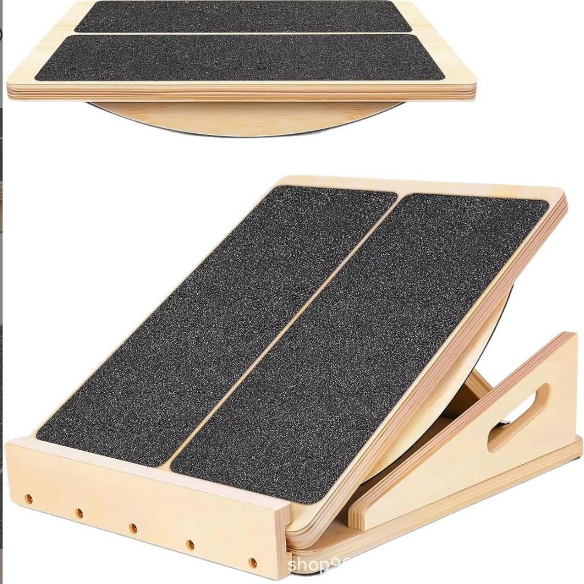Cross-Border Fast Delivery 2-in-1 Wooden Stretching Board Adjustable Calf Stretcher for Home Indoor and Outdoor Ankle Balance