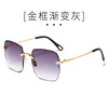 Fashionable metal crooked brand sunglasses, wholesale