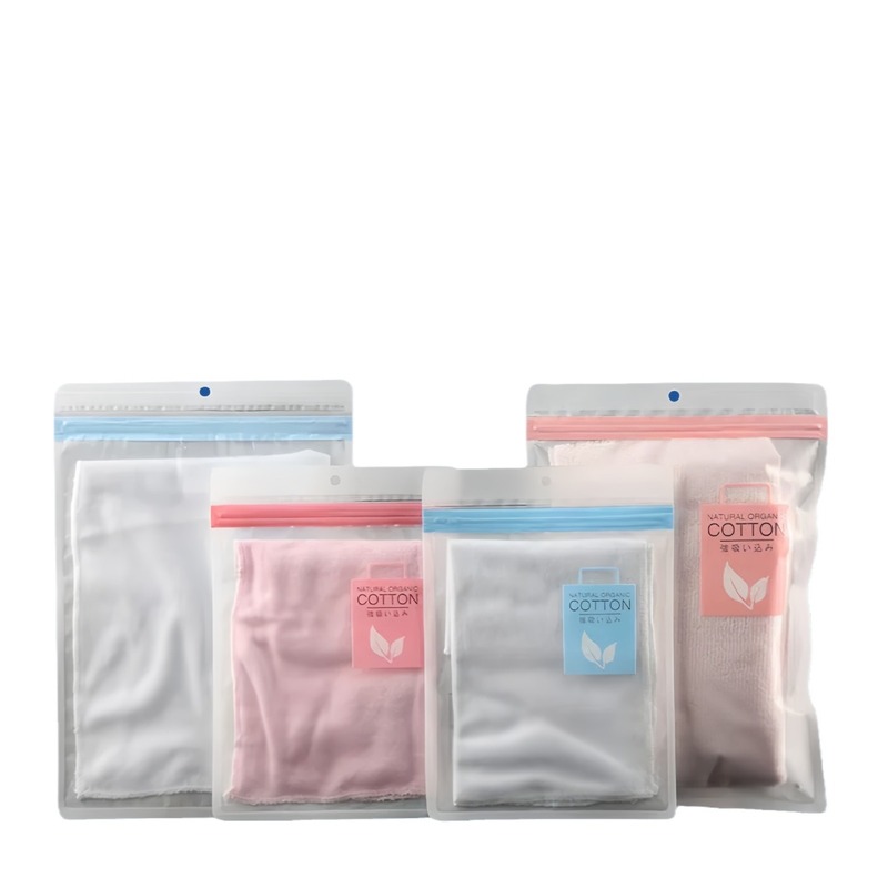 タオル包装袋カスタム印刷ロゴ美容タオルバスタオル肥厚マット CPE つや消しプラスチックジッパーバッグ|undefined