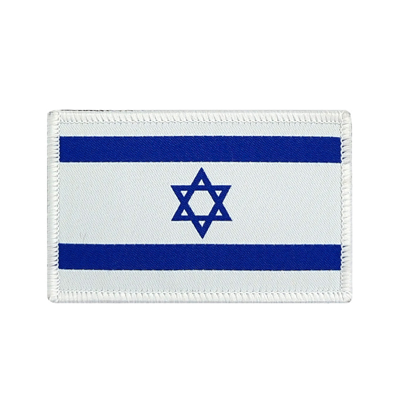 Bandera tejida Velcro sello bandera parche ropa mochila accesorios pegatinas de tela en stock suministro