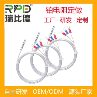 工厂定做PT100铂热电阻温度传感器 防水测温感温探头源头工厂