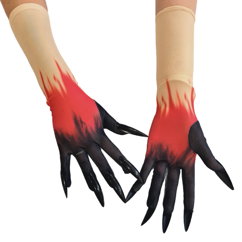 Halloween Long Nail Gloves Ghost Festival Cos Vampire Secret Room Dark Punk Gothic Devil Ghost Claw Gloves