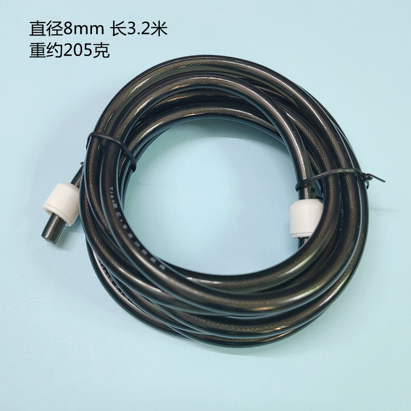 8mm 검정색 3.2m + 버클(두꺼운 로프의 경우 손잡이를 사용할 수 있는지 확인하세요)