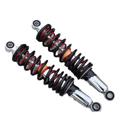 Electric vehicle accessories: Cool e-motorcycle, electric scooter, and retrofitted rear shock absorbers—upgraded dual-spring dampers for enhanced stability.