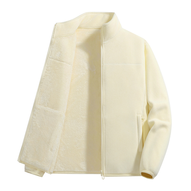 Transfronterizo al aire libre chaqueta de terciopelo para hombres y mujeres 2025 nuevo invierno de terciopelo grueso chaqueta de asalto forro interior chaqueta de terciopelo