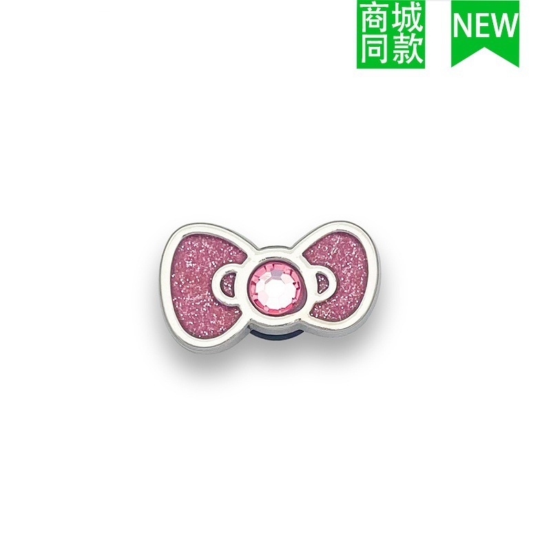 新款cross洞洞鞋鞋花金属樱花鞋扣配饰配件粉色系花朵diy装饰品|undefined