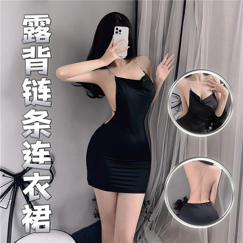 Sexy suspender nightgown, sexy underwear, role-play uniform, shiny silver filigree, hot ladies nightclub pajamas 2203