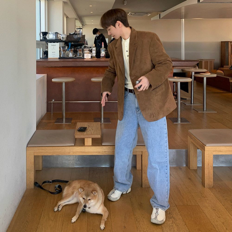 MYQ High-end Casual Suit Men's Spring New Loose Suit Coat Korean-style Trendy Ruppy Handsome Top