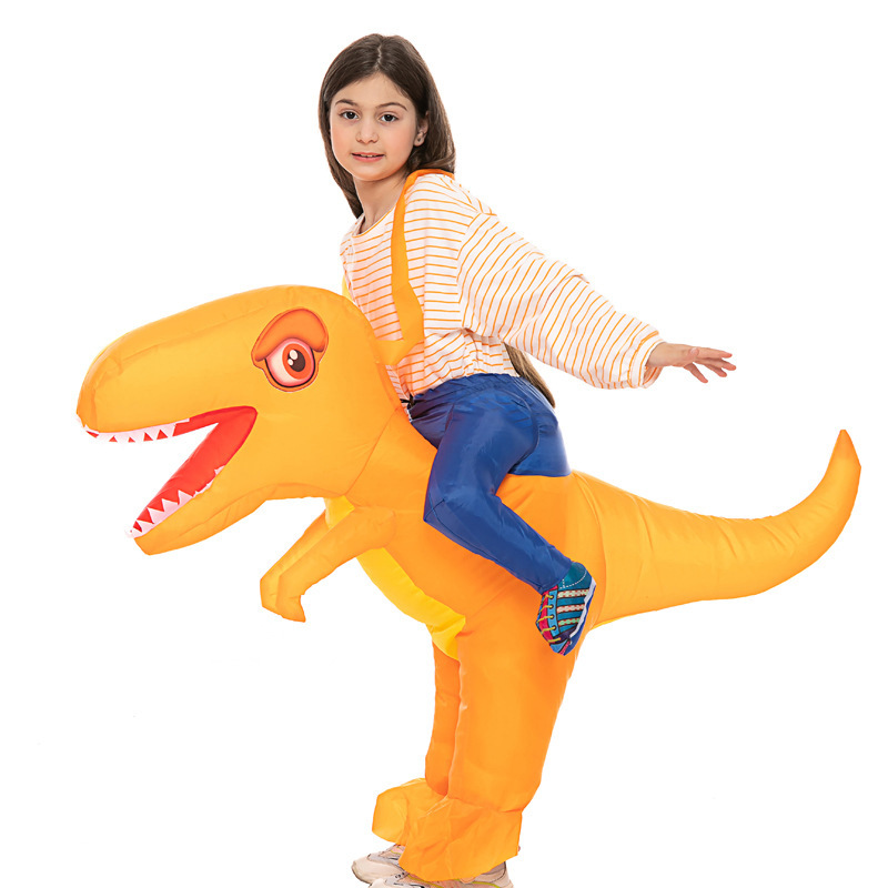 Venta caliente Traje inflable transfronterizo Dinosaurio de Halloween Alien Tyrannosaurus Rex Dress Up Ropa de actuación divertida Decoración de fiesta