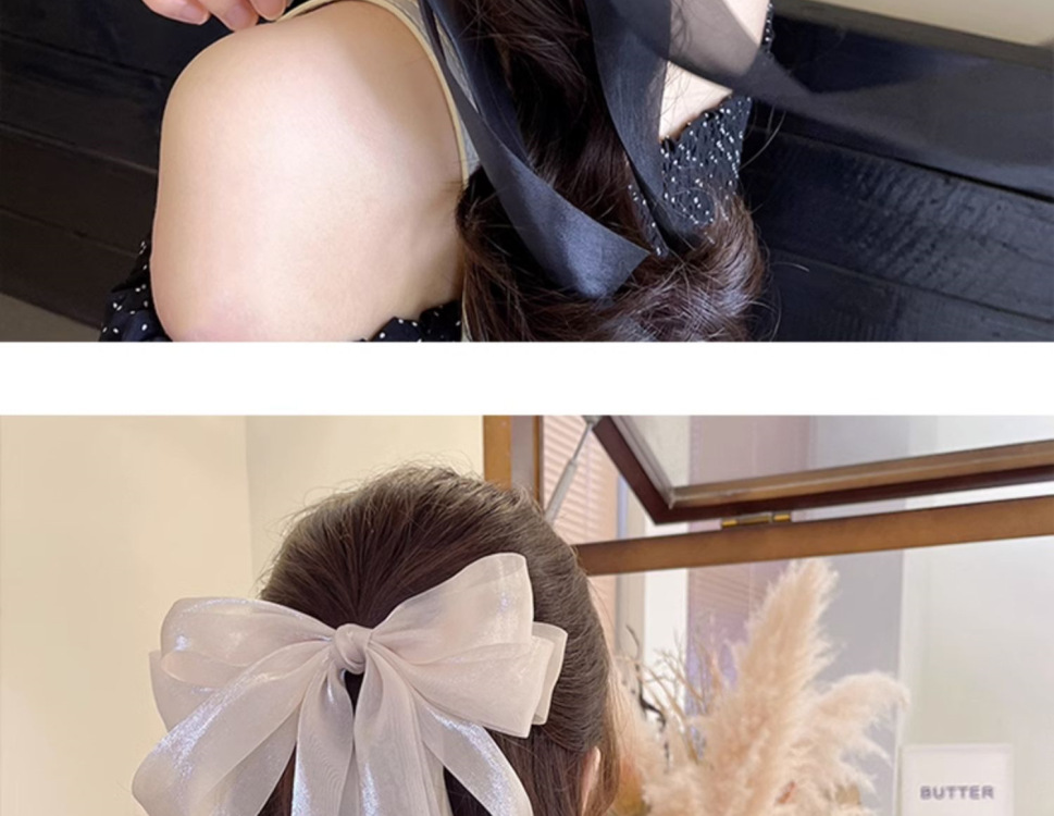 Women's Sweet Bow Knot Gauze Hair Clip display picture 3