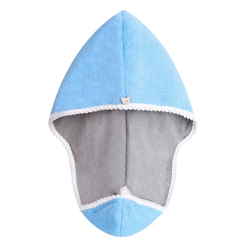 Gorro de secado del cabello Pañuelo engrosado para mujeres Cepillo de lavado del cabello Toalla de secado súper rápido Toalla de terciopelo de coral Toalla de secado lindo gorro de ducha
