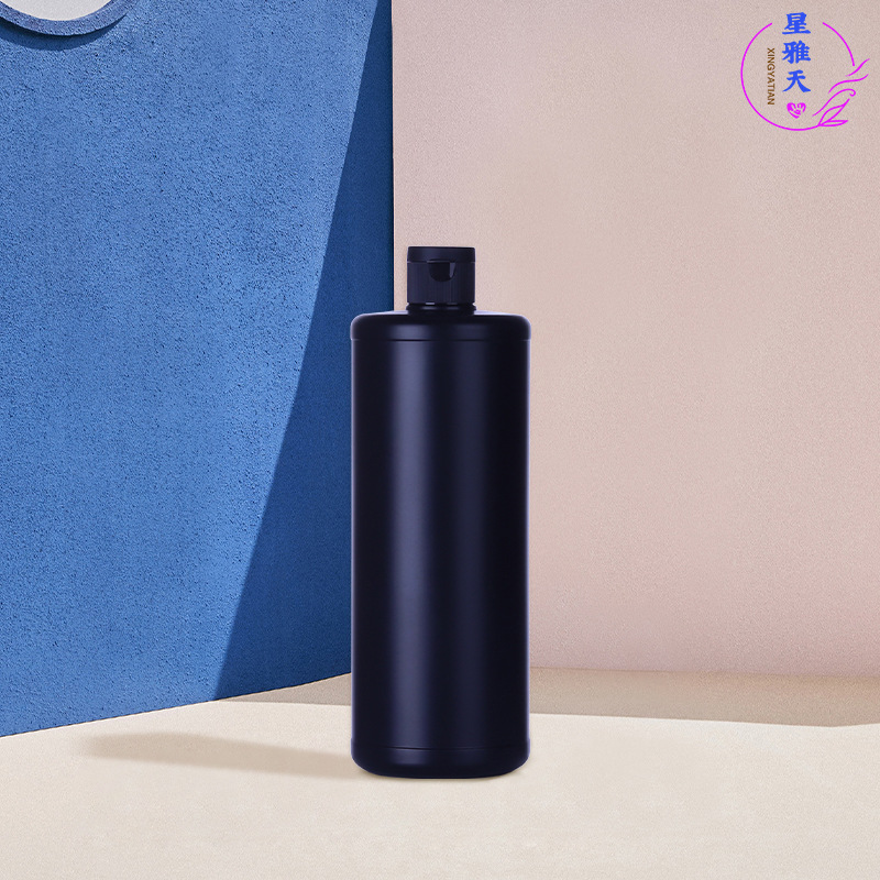 1000ml黑色液体瓶 翻盖瓶 车蜡瓶 黑色避光瓶 小口圆瓶pe塑料瓶子