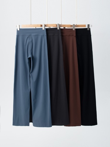 Throwback High-Waist Wide-Leg Pants for Women, Belted Drawstring Bare-Fit Yoga Pants, Loose and Slimming Fitness Pants