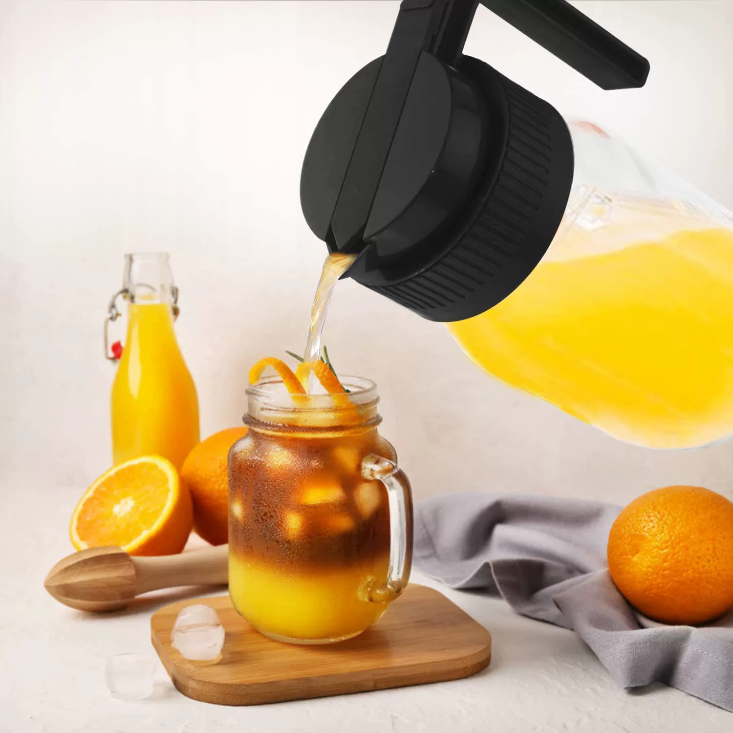 Крышка-носик для банки Mason Pour Spout Lid wide-mouth Mason Covered Cold Pot Coconal Coffee Coffee Caple Symbolifier