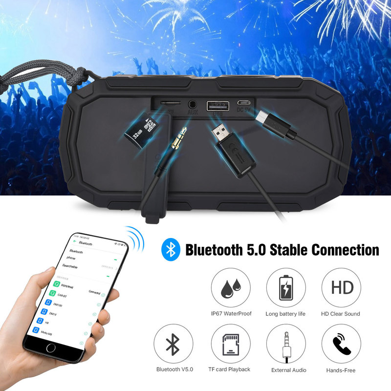 DoRealMe 多粒米 W03 IP67 防水防塵 Amazon越境販売 アウトドア Bluetoothスピーカー ポータブル|undefined