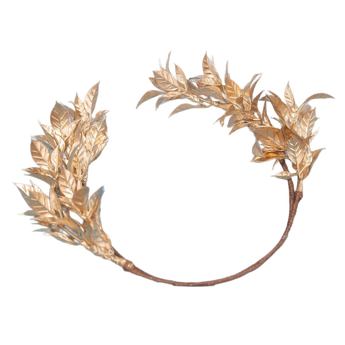 realistic golden headband for bride