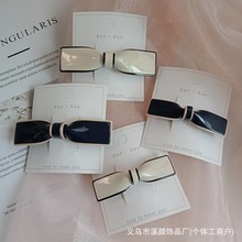 蝴蝶结发夹甜美发夹弹簧夹横夹发饰卡子少女顶夹亚克力发夹弹簧夹