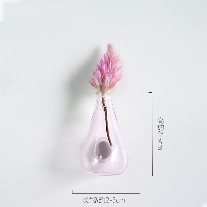 Ins mini-magnetic pequeño frasco de flores pegatinas de refrigerador DIY decoración artística botella de vidrio delicada gato debe recoger botella