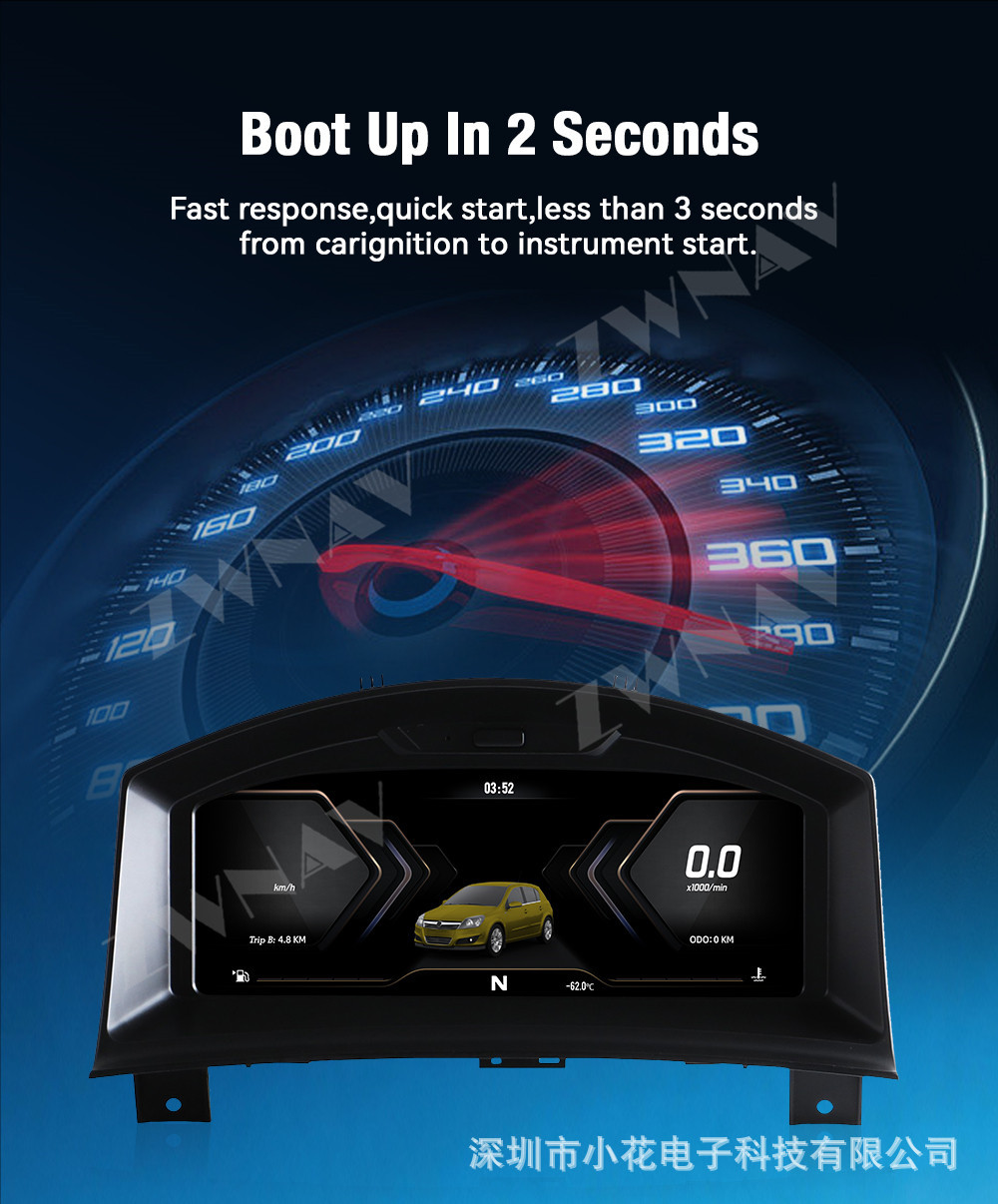 Applicable to 2004-2014 Opel upgraded full LCD dashboard 10.25inch Multiple UI car odometer