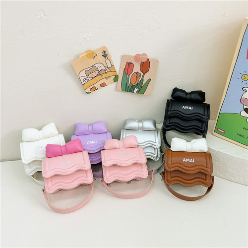 New bow shoulder bag girls handbag princess style crossbody bag mini outdoor handbag wholesale